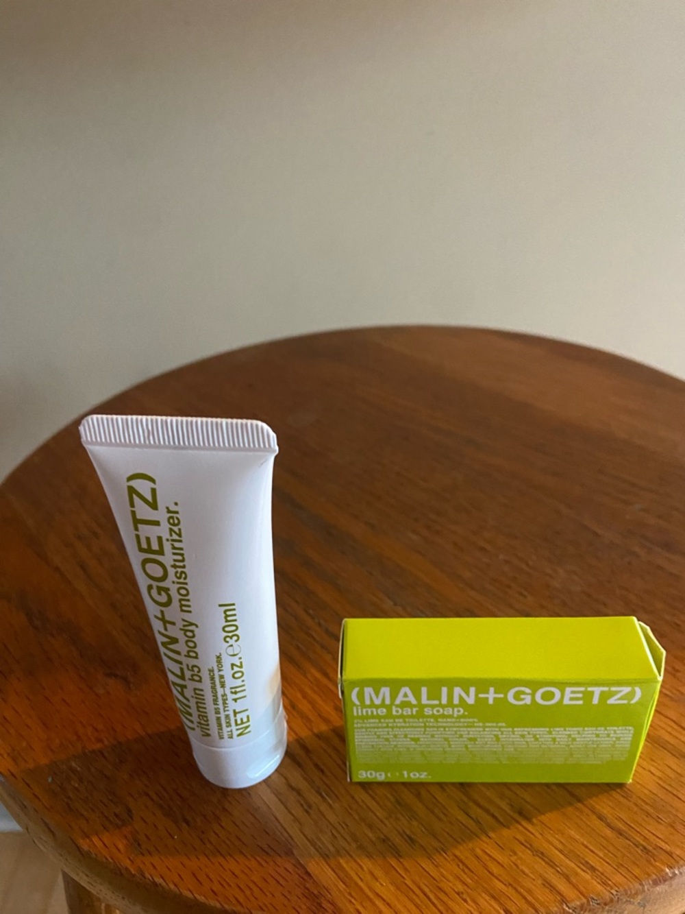Malin + Goetz Travel Size Set Vitamin B5 Moisturizer + Lime Bar Soap NEW